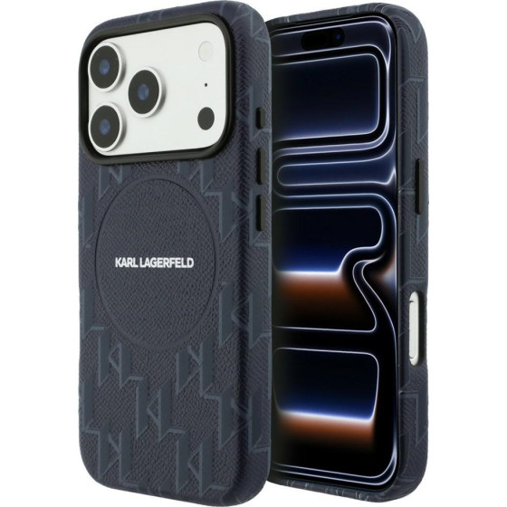 Karl Lagerfeld Monogram Logo Magsafe Case For Iphone 17 Pro - Blue - (KF003137-0)