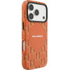 Karl Lagerfeld Monogram Logo Magsafe Case For Iphone 17 Pro - Orange - (KF003131-0)