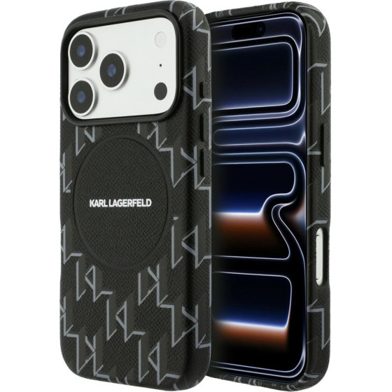 Karl Lagerfeld Monogram Logo Magsafe Case For Iphone 17 Pro Max - Black - (KF003129-0)