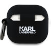 Karl Lagerfeld Case Airpods 4, 3D Logo Nft K/C Silicone - KLA4RUNKC