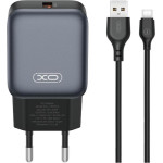 XO 220V 18W, USB-A + Cable A-C, L152 /black/