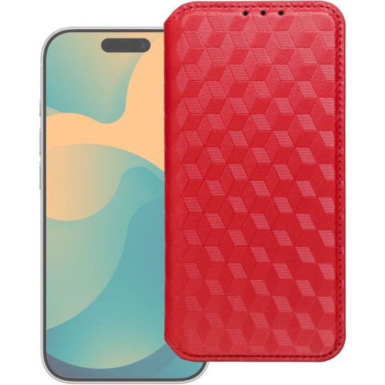 Flip Case For Iphone 17 Pro Cubic Book Red OEM