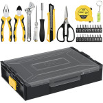 DELI Household Tool Set 29PCs Black Yellow - (EDL1229)