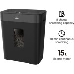 DELI P4 Small Paper Shredder 15L Black - (ET023)