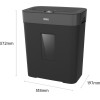 DELI P4 Small Paper Shredder 15L Black - (ET023)