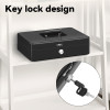 DELI Portable Extra Large Slim Cash Box Black - (ET508)
