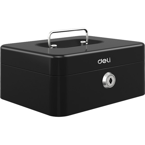DELI Portable Mini Cash Box Black - (ET500)