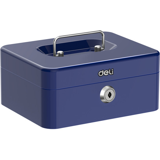 DELI Portable Mini Cash Box Blue - (ET503)