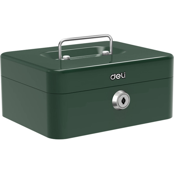 DELI Portable Mini Cash Box Green - (ET504)