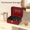 DELI Portable Mini Cash Box Red - (ET501)