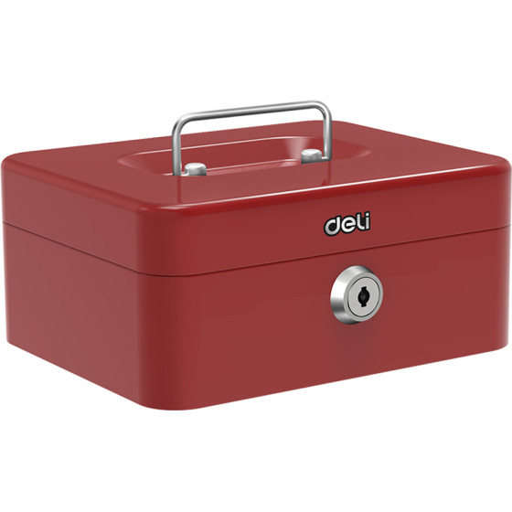 DELI Portable Mini Cash Box Red - (ET501)