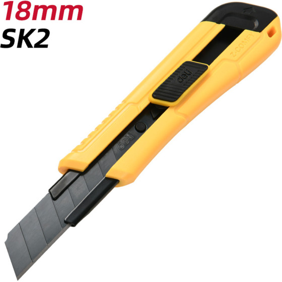 DELI SNAP-Off Blade Knife 18MM SK2 Yellow - (EDL018)