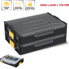 DELI Stackable Tool Box 340x260x70MM Black - (EDL1201)