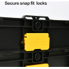 DELI Stackable Tool Box 340x260x70MM Black - (EDL1201)