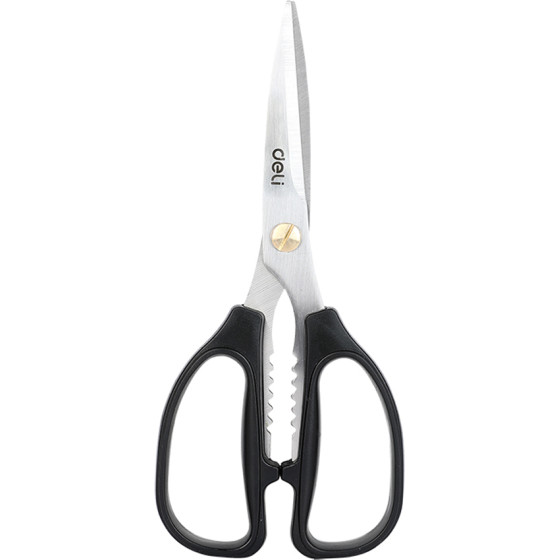 DELI Stainless Steel Scissors 195MM Black - (EDL2613)