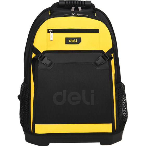 DELI Tools Backpack 17' With Hard Case Yellow Black - (EDL586122)