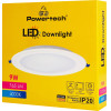 Powertech Led ��������� Downlight 9W, �116x25mm, 4000K, 765lm, ����� - (PT-1559)