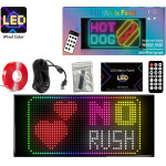 GloboStar Matrix ��������� ������� �������� / ������� 27x12cm P4 48x24 Pixel Led 10W Ac 220-240V ��������� IP65 ��������� Rgb - Bluetooth Control ���� Ipixel App - �28 x �0.4 x �12cm - 2 ������ ������� - (GLB-106-0006)