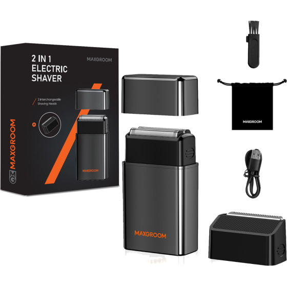 MAXGROOM M-5580 2-in-1 Electric Shaver - Black M-5580 - (2 In 1 Eletric Shaver M-5580)