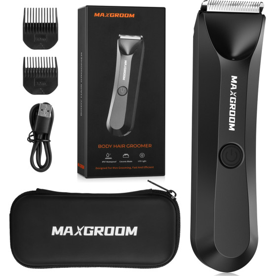 MAXGROOM RFCD-9087 Multifunctional Trimmer With Led Light - Black M-9087 - (Body Hair Trimmer M-9087)