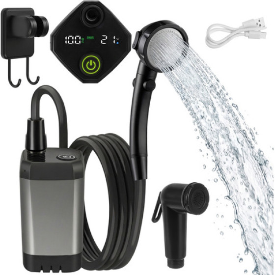 Trizand 6000mAh battery-Powered Travel Shower - (18933-0)