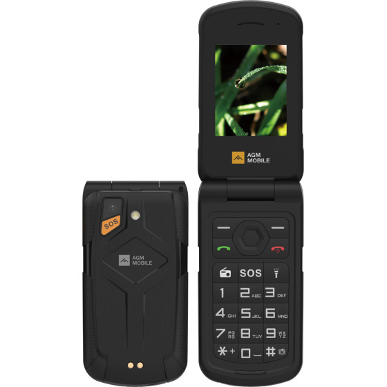 AGM - ��������� Flip ������ 4G Lte �� IP68/IP69K & MIL-STD-810H, Sos & ���� (�����) - (M10)