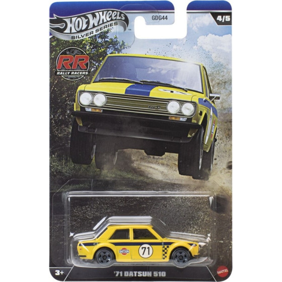Mattel Hot Wheels Silver Series: Rally Racers - 71 Datsun 510 Vehicle (JKX64)