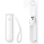 JisuLife Handheld Fan Life8 Mini Portable Usb Fan With 2000mAh Power Bank And Flashlight - White 6975061536659 - (Life8_white_new)