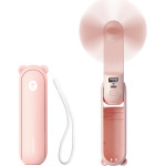 JisuLife Handheld Fan Life8 Portable Usb Fan With Power Bank Function 2000mAh And Flashlight - Pink 6975061536635 - (Life8_pink_new)