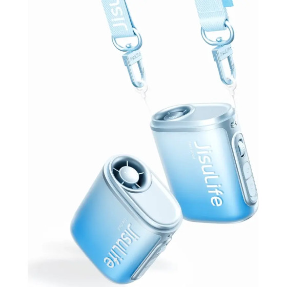 JisuLife Neck Fan 5 4500mAh Mini Fan With Lanyard - Blue - (Neck Fan 5(4500mAh) Blue)