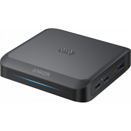Anker Desktop Charger For Powerbank Prime, 150W, 5A, 1 x Pogo Pin - 1 x USB-A - 2 x USB-C, Black - (A1903G11)