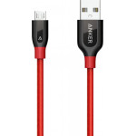 Anker USB-A To Microusb Cable PowerLine+, 18W, 2.4A, 0.91m, Red - (A8142G91)