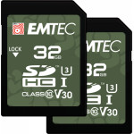 Emtec Sdhc Memory Card Rugged Outdoor, 32Gb, Class 10 / UHS-1 U3, 2-Pack - (ECMSD32GHC10ORP2)