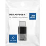 Blue Star Adapter Micro Usb To Type C - black