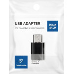 Blue Star Adapter Type C To Micro Usb - black