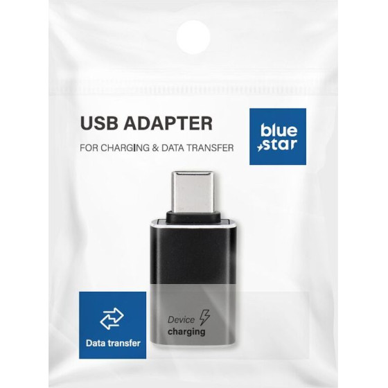 Blue Star Adapter Usb A 3.0 To Type C - black