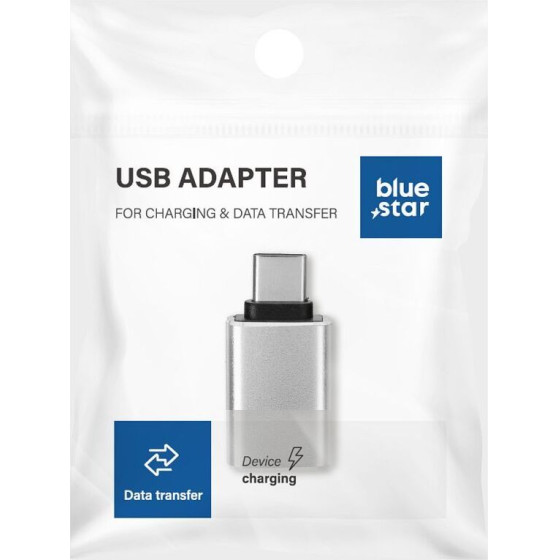 Blue Star Adapter Usb A 3.0 To Type C - white