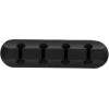 Blue Star PJ-OCZ23 Silicone self-Adhesive Organizer For 4 Cables - Black (1 pc.)