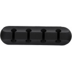 Blue Star PJ-OCZ23 Silicone self-Adhesive Organizer For 4 Cables - Black (1 pc.)