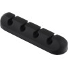 Blue Star PJ-OCZ23 Silicone self-Adhesive Organizer For 4 Cables - Black (1 pc.)