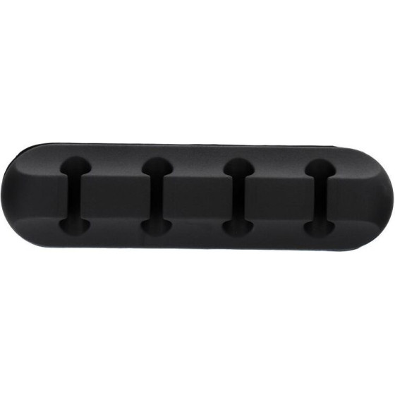Blue Star PJ-OCZ23 Silicone self-Adhesive Organizer For 4 Cables - Black (1 pc.)