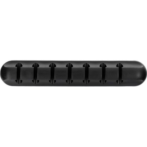 Blue Star PJ-OCZ8 Silicone self-Adhesive Organizer For 7 Cables - Black (1 pc.)