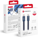 FORCELL Cable Usb C To Usb C F-Energy QC4.0 Pd 3A 60W Cafule Flat 1,2 CCFN23 m Dark blue