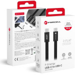 FORCELL Cable Usb C To Usb C F-Energy QC4.0 Pd 3A 60W Cafule Flat 1,2 m CCFN23 black