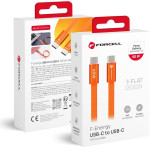 FORCELL Cable Usb C To Usb C F-Energy QC4.0 Pd 3A 60W Cafule Flat 1,2 m CCFN23 orange