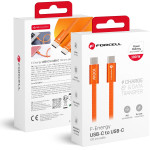 FORCELL Cable Usb C To Usb C F-Energy QC4.0 Pd 5A 100W Cafule Color 1,2 m ACYH23 orange