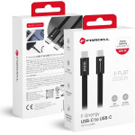 FORCELL Cable Usb C To Usb C F-Energy QC4.0 Pd 5A 100W Cafule Flat 1,2 m CCFN23 black