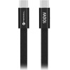 FORCELL Cable Usb C To Usb C F-Energy QC4.0 Pd 5A 100W Cafule Flat 1,2 m CCFN23 black