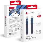 FORCELL Cable Usb C To Usb C F-Energy QC4.0 Pd 5A 100W Cafule Flat 1,2 m CCFN23 Dark blue