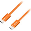 FORCELL Cable Usb C To Usb C F-Energy QC4.0 Pd 5A 100W Cafule Flat 1,2 m CCFN23 orange